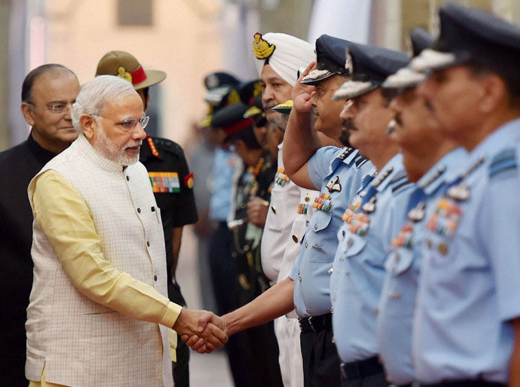 Narendra Modi addressing Indian Navy
