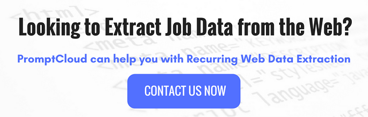 Extract job data from the web