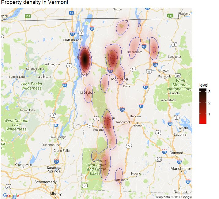 Vermont Property Density