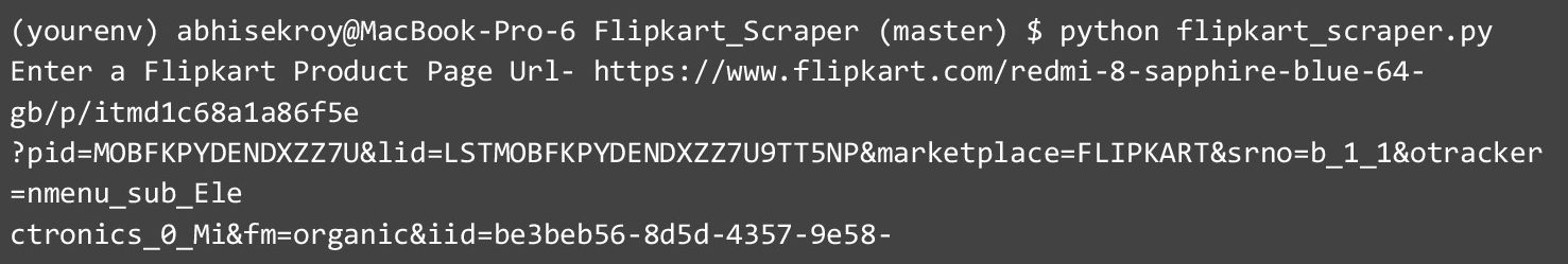 Web Scraping Flipkart using Python Code