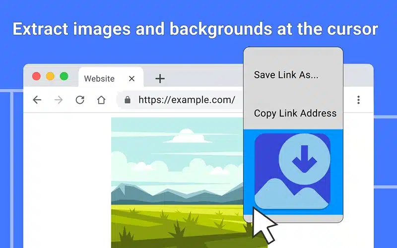 Extract images and backgrounds at the cursor
