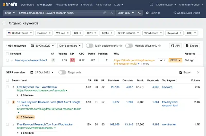 Keyword Tracking