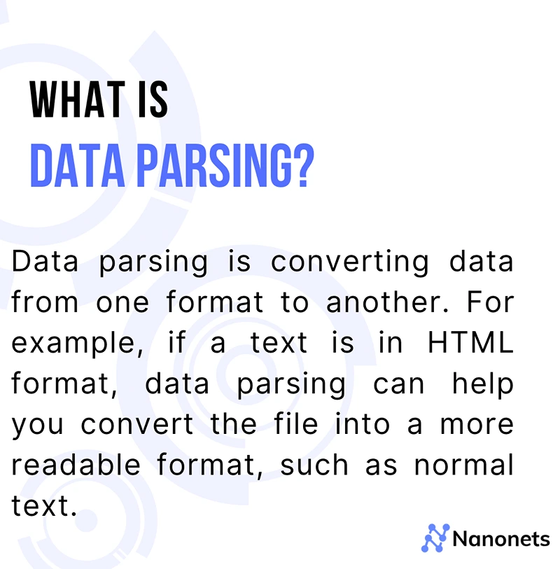 What is Data Parsing