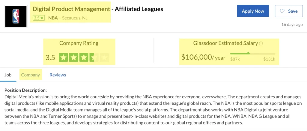 glassdoor data points that can be scraped