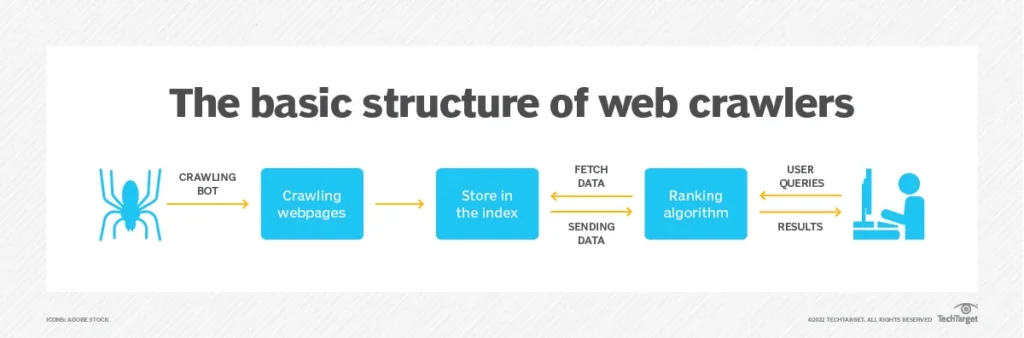 The basic structure of web crawlers.