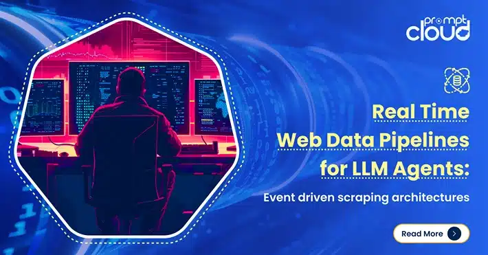 LLM agents can’t rely on static datasets. They need real-time web data to adapt, reason, and act. But scraping the live web reliably is harder than it sounds—especially at scale. This guide shows how event-driven scraping architectures, message queues, and backpressure-aware systems let you stream structured data into your LLM pipelines. LLMs don’t live in documents; they live in decisions. If you're deploying agents that act, respond, or reason in the real world, you can't rely on yesterday’s data. The world changes too fast. Products go out of stock. Competitors shift prices. Breaking news rewrites your entire customer conversation. Without real-time data, your agents hallucinate the past. But getting fresh web data into LLM workflows isn't as simple as pointing a scraper at a site and hitting refresh. Most scraping systems were designed for batch jobs. They assume static targets, scheduled pulls, and clean HTML. That’s not how the modern web works—and it’s definitely not how real-time LLM pipelines work. This blog breaks down how to build event-driven, queue-aware scraping architectures that feed LLMs live context—without breaking on load, jitter, or retries. We’ll cover message queues, backpressure, trigger-based crawls, TTLs, and how PromptCloud builds production-grade pipelines for streaming scenarios.