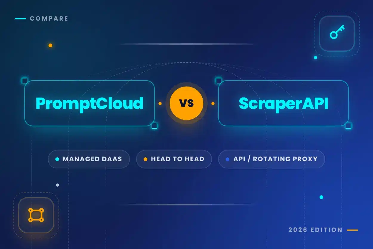 PromptCloud vs ScraperAPI Banner
