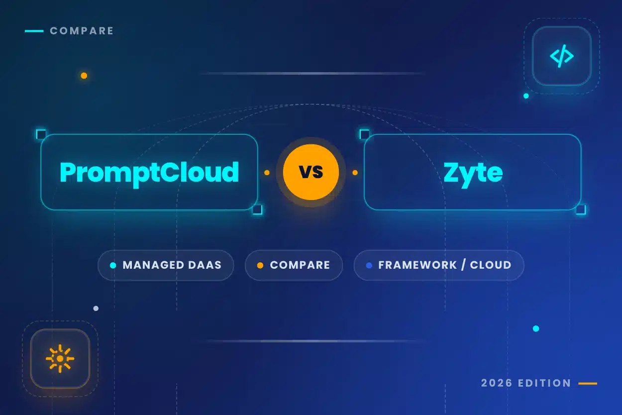 PromptCloud vs Zyte Banner
